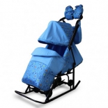санки Kristy Comfort Plus 3В Зоопарк/Голубой